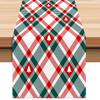 Nova Bandeira de Mesa de Árvore de Natal Geométrica em Losango da Amazon Decoração de Atmosfera para Festa de Natal Toalha de Mesa Pano de Mesa de Café