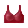 Sujetador push-up con encaje jacquard 3D, transpirable, sin varillas, con copas fijas anti-caída para mujer, para recoger los laterales del pecho