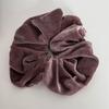 Coletero de terciopelo estilo retro francés con forma de intestino grueso, anillo para el pelo, flor en la parte trasera, bola, accesorio para el pelo avanzado y perezoso.