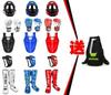 Conjunto de equipamentos de proteção MTB Sanda, protetor de pernas para crianças, protetor de virilha, protetor de peito, muay thai