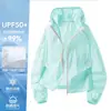Ropa de Protección Solar de Verano Chaqueta Delgada Abrigo para la Piel Ropa de Protección Solar Upf50+ Ropa de Protección Solar Nailon Anti-UV Serie de Montaña