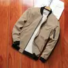 Jaqueta masculina da moda primavera e outono cardigã fino casual jovem e meia-idade zíper gola alta casaco plus size