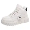 Botas de Nieve de Suela Gruesa para Mujer 2026 Invierno Más Terciopelo Más Grosor Botas Cortas Martin Zapatillas Deportivas de Caña Alta Zapatos de Tablero Cálidos Zapatos Grandes de Algodón