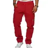 Calça de Trabalho Casual Esportiva Tapered Hip-Hop Masculina Tática de Estilo Europeu e Americano da Amazon, Solta, com Múltiplos Bolsos, Retrô