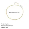 Collar Minimalista de Acero Inoxidable con Cadena Lisa Chapado en Oro de 18K Estilo Coreano para Mujer, Collar Delgado Versátil de Acero Inoxidable para el Trabajo