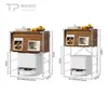 Gabinete Bauhaus Estilo Ins, Aparador Minimalista con Puertas abatibles, Gabinete de Almacenamiento Multifuncional, Estante para CDs de Sala de Estar, Estantería de Piso