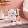 Mochila Urso Violento Porta-Lápis Organizador de Mesa Decoração de Quarto Infantil Presente Dia do Professor Papelaria Artesanato em Resina