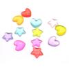 Desenho animado estrela de cinco pontas glitter pêssego coração resina acessórios faça você mesmo grampo de cabelo infantil acessórios de cabelo material gel caindo acessórios de capa de telefone celular