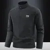 Nuevo Sudadera de Invierno Otoño 2026 para Hombre, Media Cremallera, Cuello Alto, Protección contra el Frío, Cálida