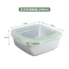 Juego de 3 recipientes de acero inoxidable 304 para alimentos, caja cuadrada sellada estilo coreano con tapa, contenedor de alimentos a prueba de fugas, juego de tres piezas al por mayor