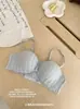 9831 Sutiã Original Suporte Nublado e Elegante para Mulheres com Seios Grandes, Sutiã Tomara que Caia que Junta e Levanta, Sutiã Francês com Recortes