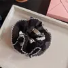 Elástico de cabelo elegante estilo coreano, de renda plissada em camada dupla, perfeito para criar um coque fofo, com alta elasticidade