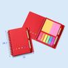 Notas Adesivas Criativas Rasgáveis, Caderno Espiral Seis Furos, Abas Marcadoras Coloridas, Notas Adesivas Reutilizáveis, Bloco de Notas Multifuncional, Logo Personalizável