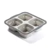 Caja de Almacenamiento de Alimentos con Compartimentos de Silicona, Congelar Calentar Hornear Seguro Organizador de Cocina Molde