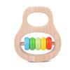 Sonaja de madera para bebé recién nacido transfronteriza de Amazon, campana de cuna, campana para agarrar con la mano, juguete relajante, lote de madera para jugar, entrega