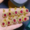 Pendente de rubi natural novo ardente itens de moda femininos transfronteiriço Europa e Estados Unidos quente fábrica atacado