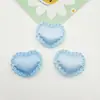 Venta Caliente Color Sólido Satén Encaje Corazón Tela Accesorios DIY Soporte de Insignia Hecho a Mano Accesorios Guka Fabricante Mayorista