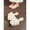 Sandalias Versátiles de Tacón Grueso con Perlas Estilo Hada Francesa para Mujer Verano Nuevo Ropa de Exterior Moda de Alta Gama Chanclas Planas