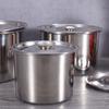 Taza de Sabor de Acero Inoxidable Hogareña Comercial Engrosada Cocina Cuenco para Huevos Comercial Grande y Cuenco Taza para Condimentos