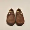 Retro 2026 Sapatos Birkenstock Novos de Solado Grosso Aumentadores de Altura para Mulheres, Mocassins, Mocassins Versáteis de Primavera