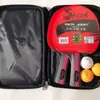 Frete Grátis, Cabo de Madeira Vermelha de Borracha Dupla Face, Equipamento Esportivo para Treinamento e Competição de Estudantes, Conjunto de Raquete de Tênis de Mesa