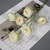 Flores Artificiales con 6 Cabezas, Rosas Pastorales para Bodas, Decoraciones de Pasillo de Salón de Bodas, Materiales de Decoración de Escenario de Hotel, Flores de Seda, Accesorios de Fotografía