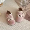 Zapatos de Cuero para Niñas 2026 Nueva Llegada Primavera Estilo Academia Versátiles con Adorno de Encaje Zapatos de Princesa Suela Suave Modernos Zapatos Individuales
