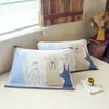 Nuevo modelo de verano, cuatro capas de gasa 100% algodón, para uso en casa, amigable con la piel, cómodo, estilo lindo, dormitorio de estudiante, resistente a la suciedad, resistente al aceite, funda de almohada