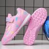 Sapatos de Futebol Infantil Transfronteiriços Sem Cadarços Velcro Solado de Borracha Tf Estudantes do Ensino Fundamental e Médio Sapatos de Treino para Grama Sintética Atacado