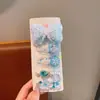 Grampo de Cabelo Infantil com Laço de Tela Concha Estrela do Mar Presilha de Cabelo Doce Desenho Animado Acessório de Cabelo para Menina Princesa