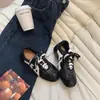 Zapatillas tipo ballet de bloques de color con aumento de 5 cm de altura, diseño retro, nuevo estilo para mujer, 2026, color marrón café, zapatillas deportivas, zapatillas de entrenamiento alemanas