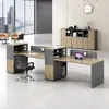 Escritorio de Oficina para Trabajadores de Oficina, Escritorio de Computadora Simple y Moderno para 2/4/6 Personas, Gabinete Alto, Escritorio Financiero, Escritorio para Personal
