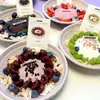 Tigela descartável de polpa extremamente popular para cold brew, tigela para iogurte estilo ins Zhangyuan Shanghai, tigela para salada de frutas em pó de gelo para levar
