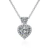 Xiaohongshu Kuaishou Douyin Influenciador Live Colar Banhado a Prata Pedra de Alto Carbono Diamante Quadrado Gota Pera Formato Pingente Feminino Atacado