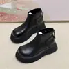 Botas Gruesas de Suela, Lindas y Feas a la Vez, de Moda, Robusto, para Mujer, Cierre Trasero, Forradas de Peluche, Botines Cortos, Nuevo Estilo Otoño/Invierno 2026, Botas de Mujer Estilo Británico