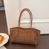 2026 Nuevo Estilo Coreano de Alta Gama Moda Versátil Bolso Tote Tejido Gran Capacidad Bolso de Hombro Cruzado de Nicho