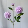 3 Cabeças de Lindas Dálias Artificiais, Dália para Decoração de Casamento, Arte Floral para Decoração de Casa, Flores de Seda, Flores Artificiais, Calêndula