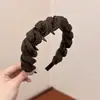 Diadema de lunares retorcida con dientes de burbuja estilo coreano para mujer, nueva diadema esponjosa de corona alta, accesorio para el cabello versátil y que adelgaza el rostro