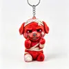 Llavero Acrílico Nuevo Modelo Transfronterizo 2D Indestructible Perro Rojo Pequeño Colgante Llavero Acrílico