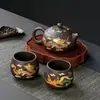Mineral Crudo Arena Morada Termocrómico Olla Xishi Especial Gran Capacidad Estilo Chino Retro Hogar Oficina Juego de Té de Gama Alta