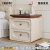 Mesita de Noche Vintage 2026 Venta Caliente Pequeño Hogar Dormitorio Estilo Antiguo Madera Maciza Mesita de Noche Gabinete de Almacenamiento Sin Instalación Requerida