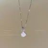 ¡Encontré un tesoro! Collar de Lazo Rosa para Mujer, Diseño de Nicho, Cadena Dulce para Clavícula, Accesorio Pequeño y Delicado