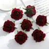 Z Nuevas Rosas de Terciopelo de Alta Gama, Cabezas de Flores de Rosa Artificiales, Accesorios para Ropa de Ramillete DIY, Materiales Florales al por Mayor, Flores Falsas