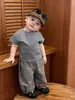 Conjunto de Verano para Niños Camiseta de Manga Corta 2026 Nuevo Elegante Top Infantil y Pantalones Casuales Conjunto de Dos Piezas