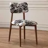 Silla de Comedor de Acero al Carbono Color Crema, Elegante Juego de Mesa y Sillas de Comedor, Silla de Comedor de Diseño para el Hogar, Silla Tapizada de Lujo Ligero de Gama Alta