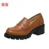 Liu Fu 2026 Outono/Inverno Novos Sapatos Mocassins Plus Size de Comércio Exterior WISH Amazon Moda Feminina Europeia e Americana Sapatos Baixos