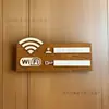 Cartel Recordatorio Wifi de Madera Cartel Hecho a Mano Recordatorio Cálido Cartel de Madera Contraseña Wifi Colgante de Pared Público Stock Disponible