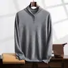 Suéter de Cachemira Otoño e Invierno Nueva Llegada Cuello Frutal Verde Suéter de Moda para Hombre Sencillo Versátil Manga Larga Tejido de Lana Base para Hombre