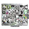 Pegatinas Decorativas de Panda Lindo de Dibujos Animados Huecas Tridimensionales Impermeables para Cepillo de Dientes y Vaso de Agua Pegatinas de Transferencia UV Etiqueta de Cristal Personalización