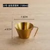 Taza de Extracción de Café de Acero Inoxidable 304 con Taza Medidora Graduada Taza de Espresso Taza Portátil de Onzas Taza para Leche Taza para Líquidos